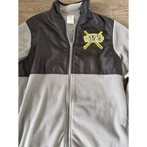 Vintage Disney Star Wars Full Zip Fleece Jacket Lightsaber Logo Mens Small